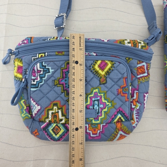 Vera Bradley Womems Crossbody Hip Pack & Wallet Blue Painted Medallons Bag Purse - Picture 8 of 14
